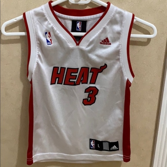 Wade NBA Adidas Miami Heat White Jersey Size 7 - Picture 7 of 7